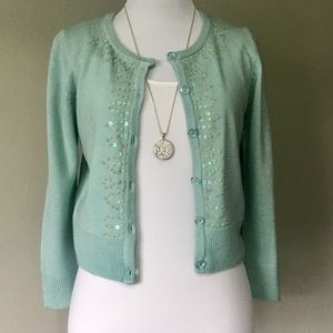 Moe Sequined Cropped Cardigan
